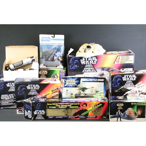 319 - Star Wars - Collection of figures, sets and collectibles to include 7 x boxed vehicle/figure sets (A... 