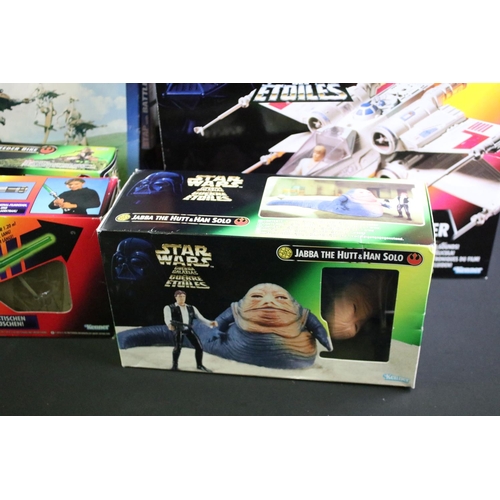 319 - Star Wars - Collection of figures, sets and collectibles to include 7 x boxed vehicle/figure sets (A... 