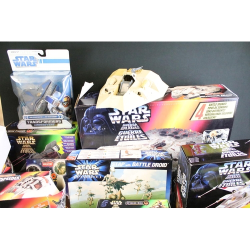 319 - Star Wars - Collection of figures, sets and collectibles to include 7 x boxed vehicle/figure sets (A... 