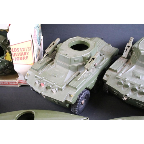 320 - Two boxed Strike Force military vehicles to include Patrol Vehicle & Battle Tank, together with 3 x ... 