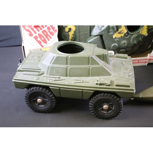 320 - Two boxed Strike Force military vehicles to include Patrol Vehicle & Battle Tank, together with 3 x ... 