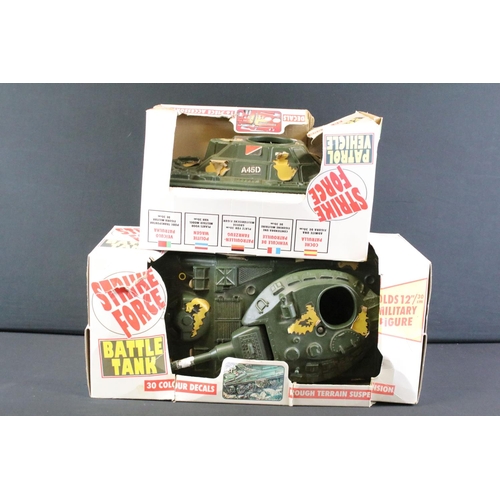 320 - Two boxed Strike Force military vehicles to include Patrol Vehicle & Battle Tank, together with 3 x ... 