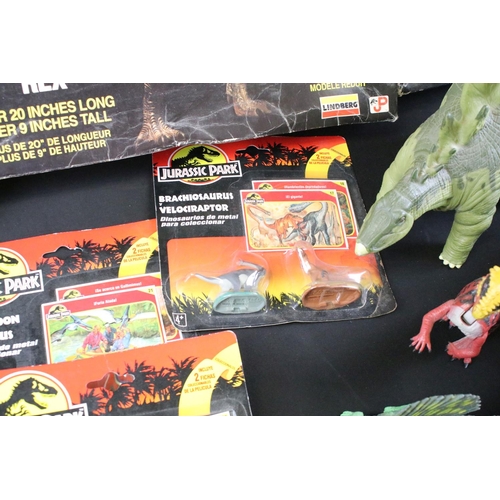 321 - Jurassic Park - Collection of original toys and figures to include 6 x carded Kenner diecast figure ... 