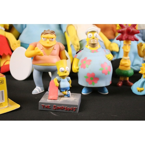 325 - The Simpsons - Nine original plastic headed soft toys, 11 x Burger King figures and a carded Playmat... 