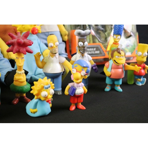 325 - The Simpsons - Nine original plastic headed soft toys, 11 x Burger King figures and a carded Playmat... 