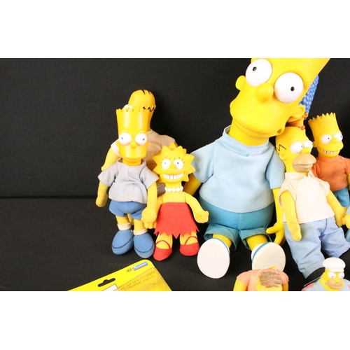 325 - The Simpsons - Nine original plastic headed soft toys, 11 x Burger King figures and a carded Playmat... 