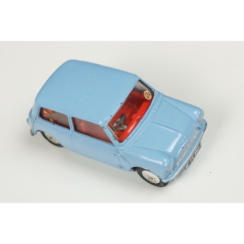 180 - Three boxed Corgi diecast models to include 226 Morris Mini Minor in pale blue with red interior (bo... 