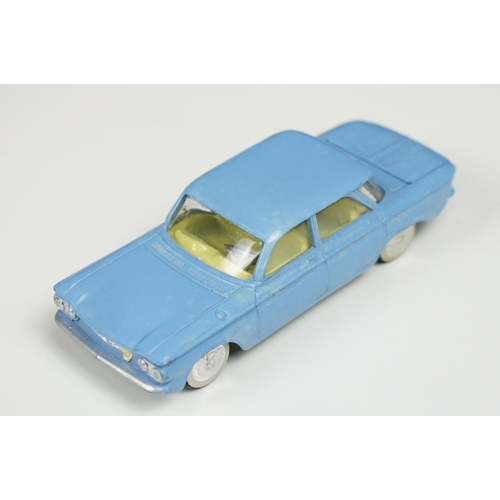 180 - Three boxed Corgi diecast models to include 226 Morris Mini Minor in pale blue with red interior (bo... 