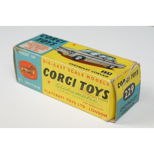 180 - Three boxed Corgi diecast models to include 226 Morris Mini Minor in pale blue with red interior (bo... 