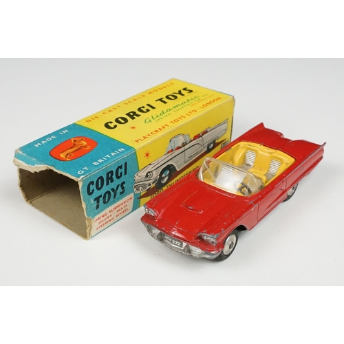 182 - Four boxed Corgi diecast models to include 238 Jaguar Mark X in metallic cerise with lemon interior,... 