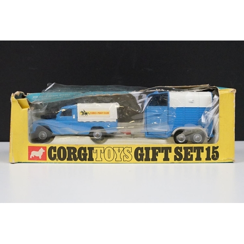 183 - Three boxed diecast models to include Corgi Gift Set 15 Land Rover and Rice's Beaufort Double Horse ... 