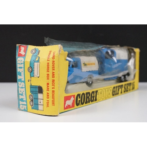 183 - Three boxed diecast models to include Corgi Gift Set 15 Land Rover and Rice's Beaufort Double Horse ... 