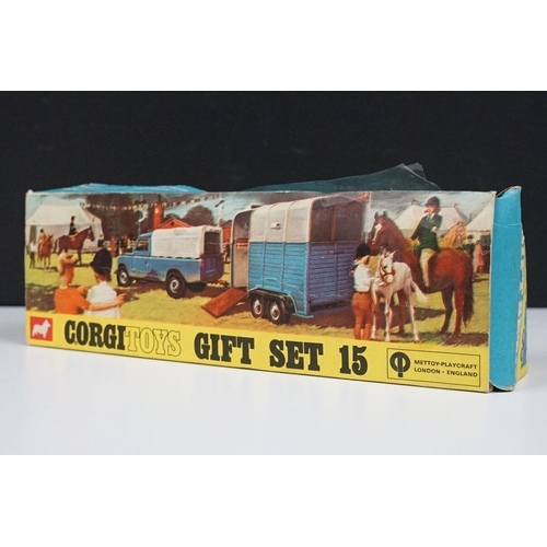 183 - Three boxed diecast models to include Corgi Gift Set 15 Land Rover and Rice's Beaufort Double Horse ... 