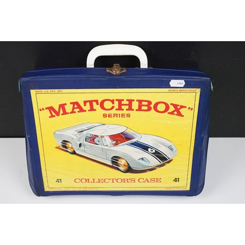 184 - Matchbox Series Collectors Case containing 51 diecast models featuring Matchbox and Corgi Juniors ex... 