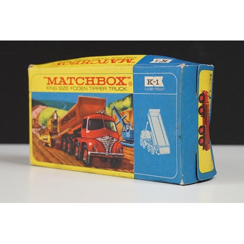 185 - Three boxed Matchbox King Size diecast models to include K1 Foden Tipper Truck with Hoveringham deca... 