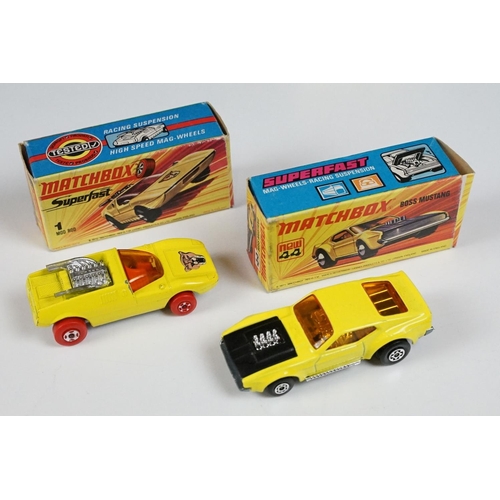 187 - 12 Boxed Matchbox Superfast & Rolamatics diecast models to include 2 x 20 Lamborghini Marzal, 32 Mas... 