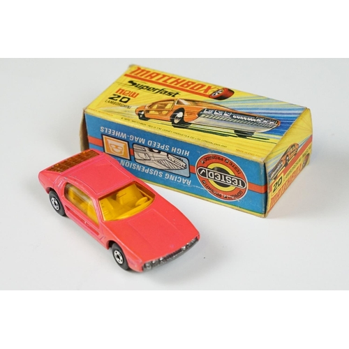 187 - 12 Boxed Matchbox Superfast & Rolamatics diecast models to include 2 x 20 Lamborghini Marzal, 32 Mas... 