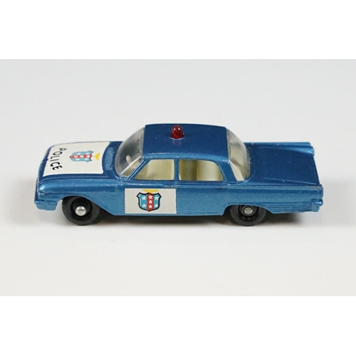 189 - Six boxed Matchbox Series diecast models to include 55 Police Patrol Car, 52 Maserati 4CLT 1948 (pai... 