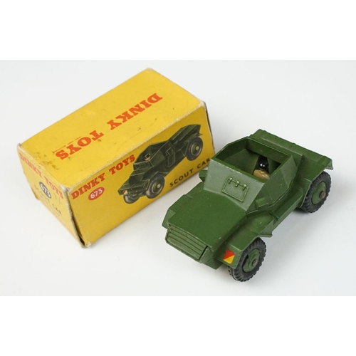 191 - Seven boxed Dinky military diecast models to include 2 x 660 Tank Transporter, 622 10 Ton Army Truck... 