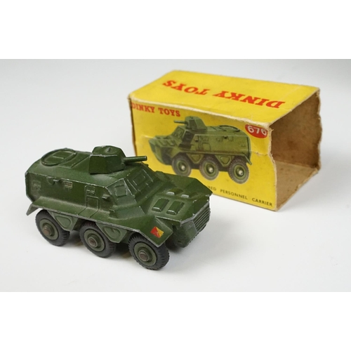 191 - Seven boxed Dinky military diecast models to include 2 x 660 Tank Transporter, 622 10 Ton Army Truck... 