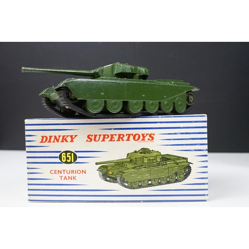 191 - Seven boxed Dinky military diecast models to include 2 x 660 Tank Transporter, 622 10 Ton Army Truck... 