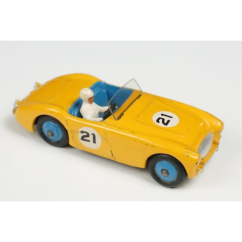 197 - Three boxed Dinky diecast model racing cars to include 111 Triumph TRS Sports in turquoise with red ... 