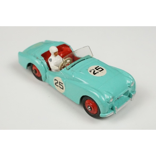 197 - Three boxed Dinky diecast model racing cars to include 111 Triumph TRS Sports in turquoise with red ... 