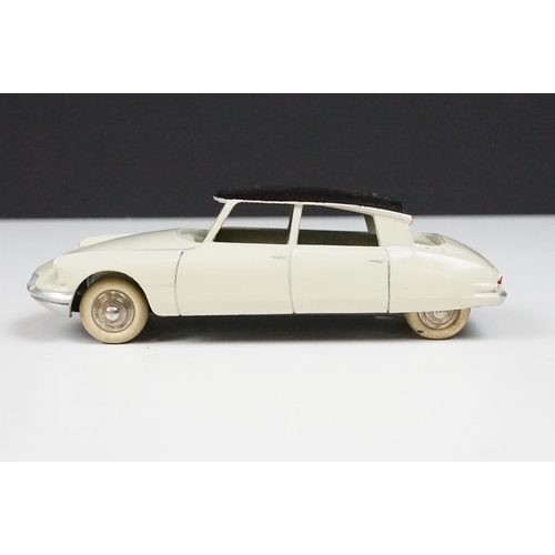 199 - Three French Dinky diecast models to include 24V Buick Roadster  in blue (some heavy paint marks and... 