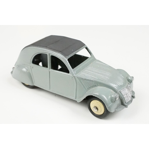 202 - Two boxed French Dinky diecast models to include 24T 2 CV Citroen diecast model in grey, cream hubs,... 