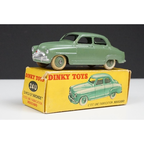 202 - Two boxed French Dinky diecast models to include 24T 2 CV Citroen diecast model in grey, cream hubs,... 