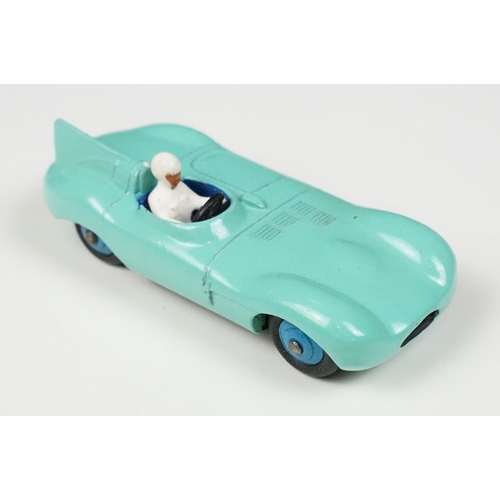 203 - Three boxed Dinky diecast racing cars to include 238 Jaguar Type D Racing Car in turquoise with blue... 