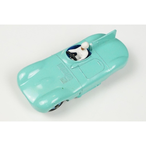 203 - Three boxed Dinky diecast racing cars to include 238 Jaguar Type D Racing Car in turquoise with blue... 