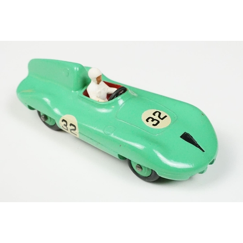 203 - Three boxed Dinky diecast racing cars to include 238 Jaguar Type D Racing Car in turquoise with blue... 