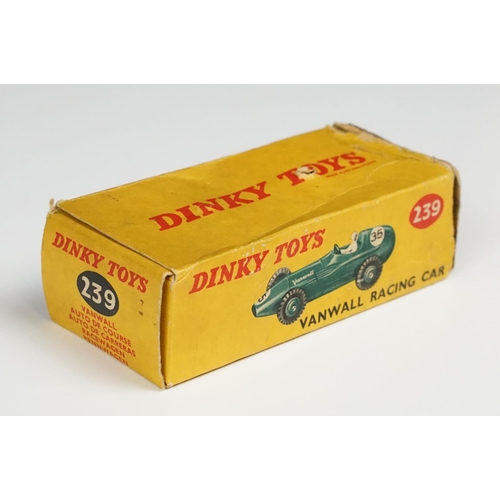 203 - Three boxed Dinky diecast racing cars to include 238 Jaguar Type D Racing Car in turquoise with blue... 