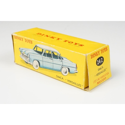 206 - Two boxed French Dinky diecast models to include 24Z Simca Versailles in pale yellow with black roof... 