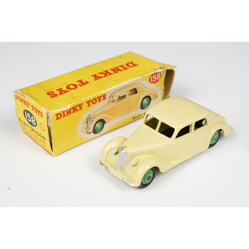 208 - Three boxed Dinky diecast models to include 160 Austin A10 Saloon in tan (diecast vg, gd box), 132 P... 