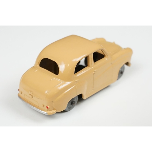 208 - Three boxed Dinky diecast models to include 160 Austin A10 Saloon in tan (diecast vg, gd box), 132 P... 