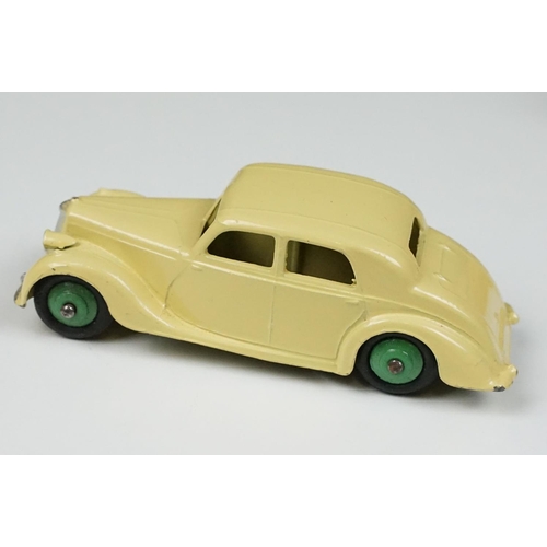 208 - Three boxed Dinky diecast models to include 160 Austin A10 Saloon in tan (diecast vg, gd box), 132 P... 