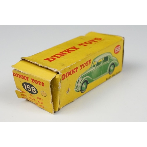 208 - Three boxed Dinky diecast models to include 160 Austin A10 Saloon in tan (diecast vg, gd box), 132 P... 