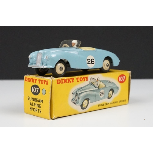 209 - Four boxed Dinky diecast models to include 110 Aston Martin DB3 Sports, 109 Austin Healey 100 Sports... 