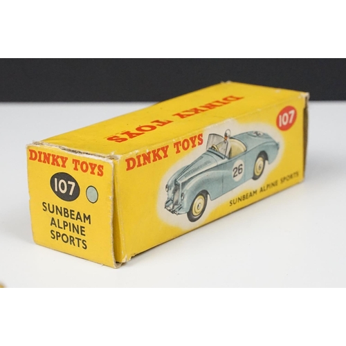 209 - Four boxed Dinky diecast models to include 110 Aston Martin DB3 Sports, 109 Austin Healey 100 Sports... 