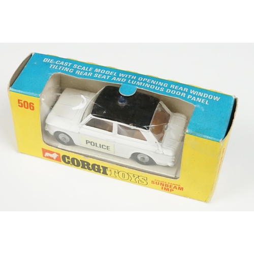 215 - Boxed Corgi 506 Police Panda Sunbeam Imp diecast model, diecast vg with minimal paint wear, gd box a... 