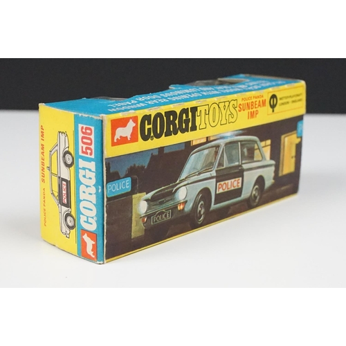 215 - Boxed Corgi 506 Police Panda Sunbeam Imp diecast model, diecast vg with minimal paint wear, gd box a... 