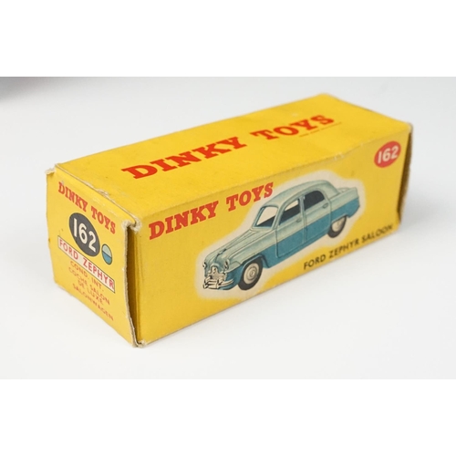 216 - Two boxed Dinky diecast models to include 162 Ford Zephyr Saloon in two tone blue and 167 A C Aceca ... 