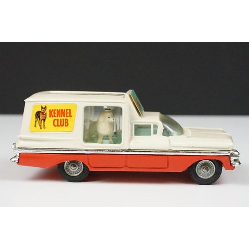 218 - Boxed Corgi 486 Kennel Service Wagon diecast model with 4 x dog figures, diecast and decals ex, box ... 