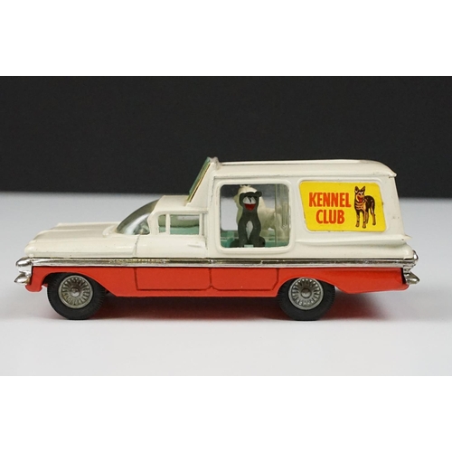 218 - Boxed Corgi 486 Kennel Service Wagon diecast model with 4 x dog figures, diecast and decals ex, box ... 