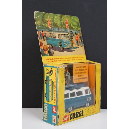 222 - Boxed Corgi 479 Commer Mobile Camera Van diecast model with cameraman and camera figure, diecast vg,... 