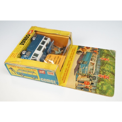 222 - Boxed Corgi 479 Commer Mobile Camera Van diecast model with cameraman and camera figure, diecast vg,... 