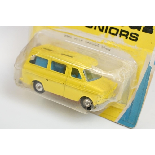 223 - Three carded Corgi Juniors diecast models with US version cards to include 35 Ford Camper in turquoi... 