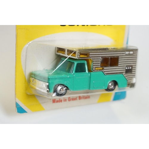 223 - Three carded Corgi Juniors diecast models with US version cards to include 35 Ford Camper in turquoi... 